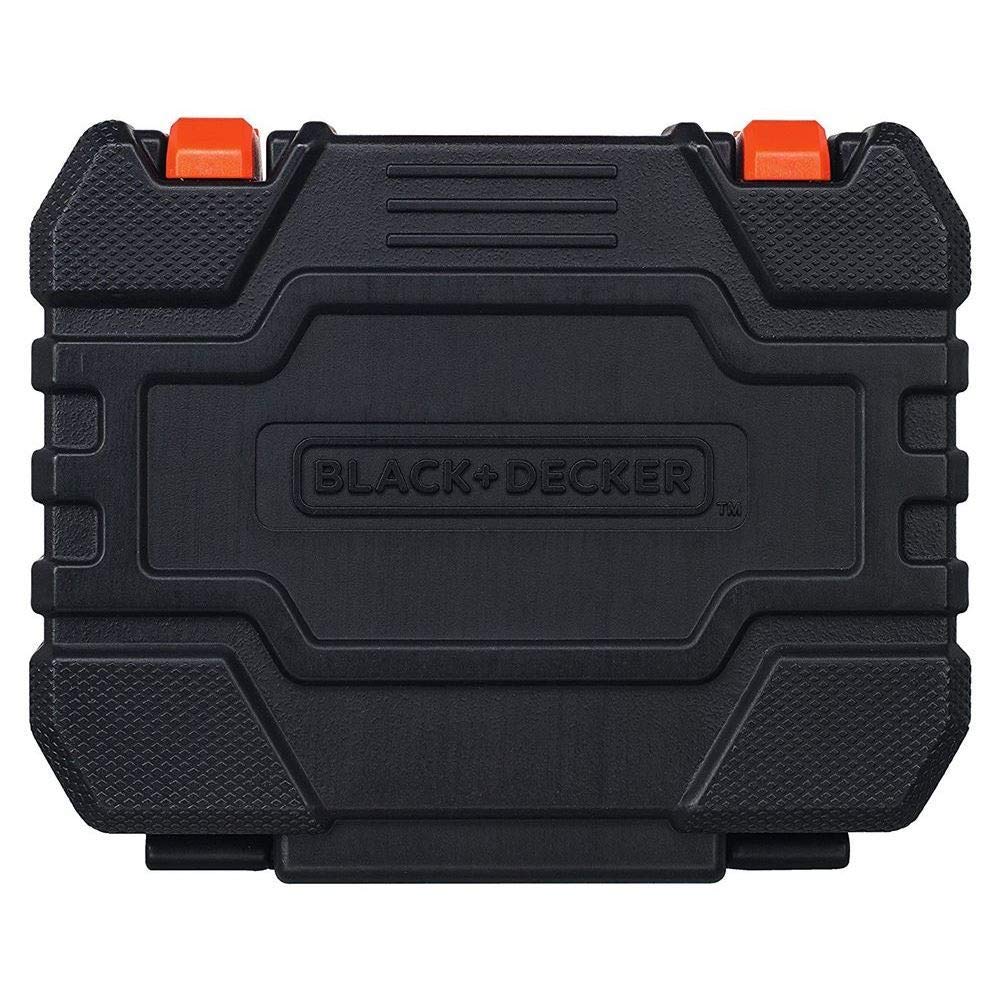 BLACK+DECKER BDCDD12-QW Perceuse-visseuse sans fil - Chargeur inclus, 10.8V, Sans coffret, 1 batterie & A7188-XJ Coffret de Perçage et Vissage-50 Pièces, Noir