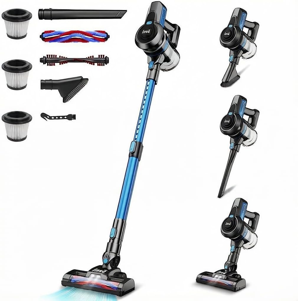 Cordless Vacuum Cleaner N650, 6-in-1 Powerful Stick Vacuum, Rechargeable Vacuum Cleaner with 2200mAh Battery Up to 45 Mins Runtime, Lightweight Handheld Vacuum for Home Hard Floor Carpet Pet Hair