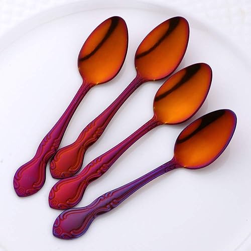 Miniatura 445 de Juego de 12 cucharas de café, mini cucharas de café, cucharas de espresso de acero inoxidable, cucharas pequeñas para postre, té, aperitivo, 4.6