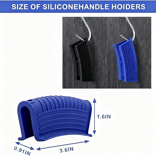 Miniatura 9 de Paquete de 3 soportes de silicona para mango caliente, funda antideslizante para agarradera, cacerola, bandeja para horno, bandejas para hornear,