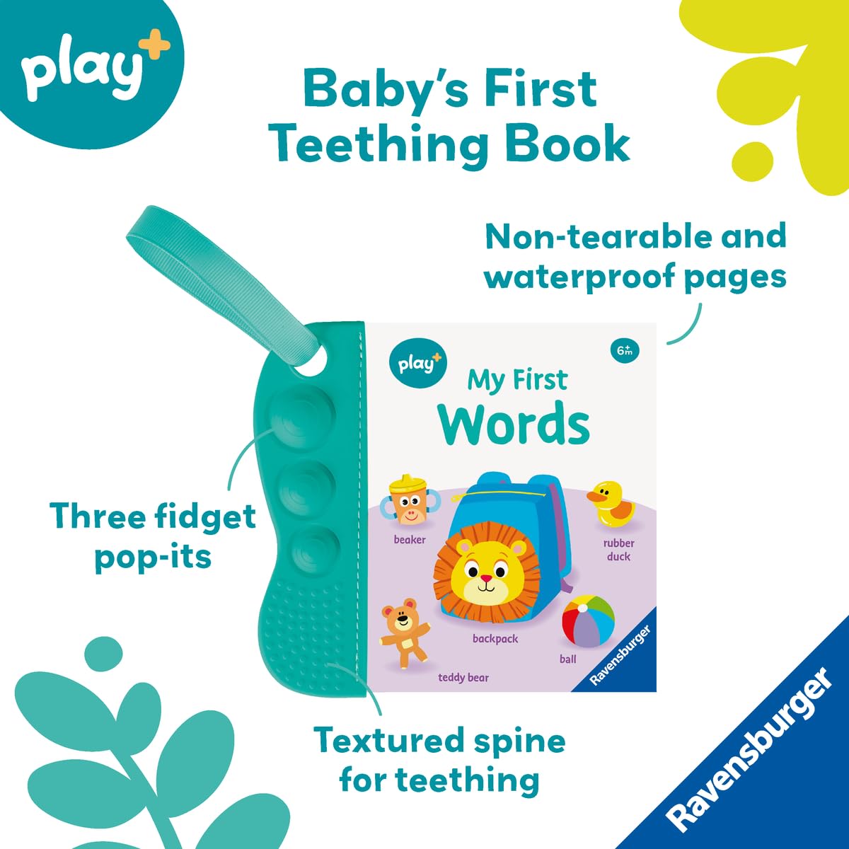 Ravensburger Play+ Flip & Pop - First Words | Early Learning Book | Interactive Pop-Its & Durable Design