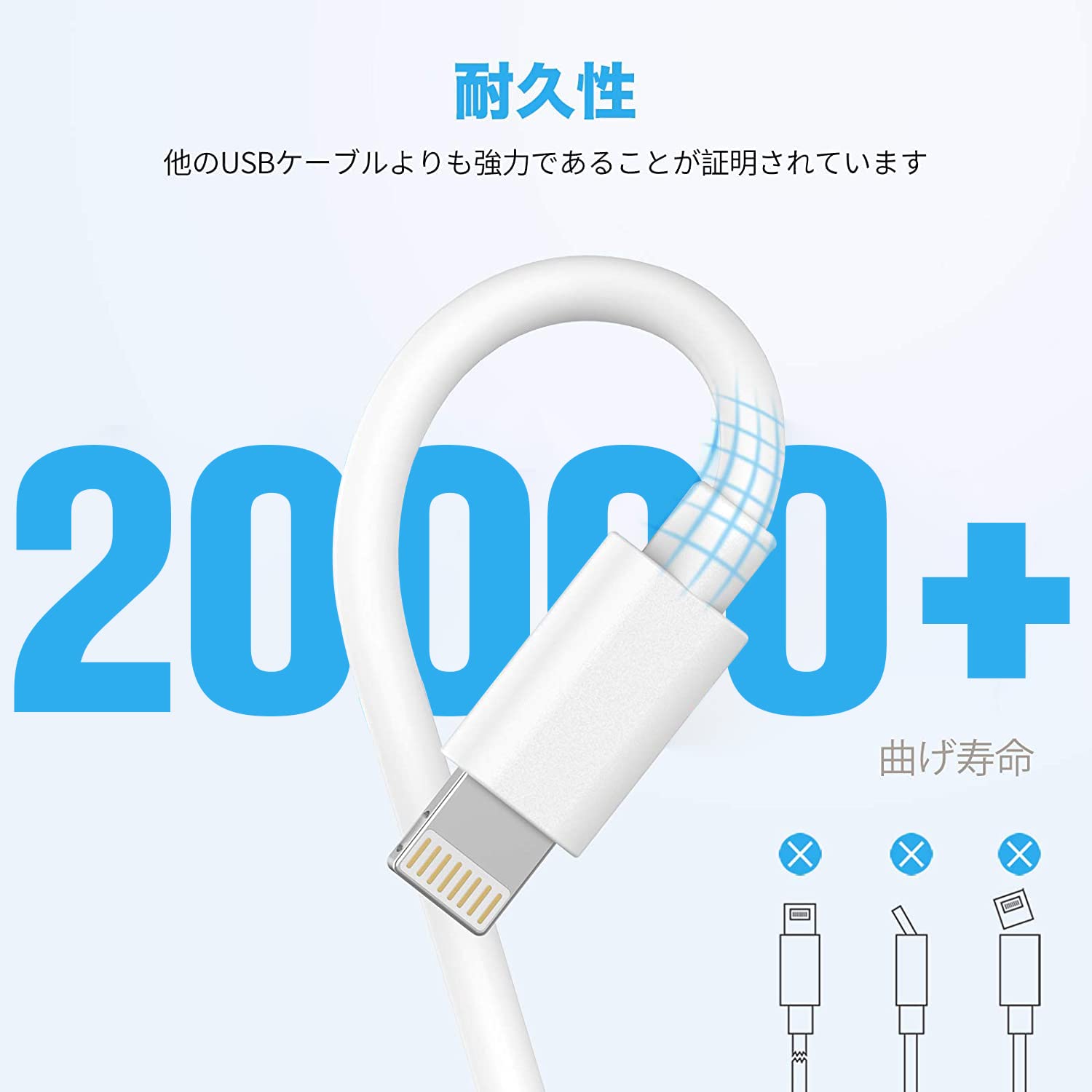 Amazon.co.jp: iphone 充電ケーブル ライトニングケーブル 2m*3本 