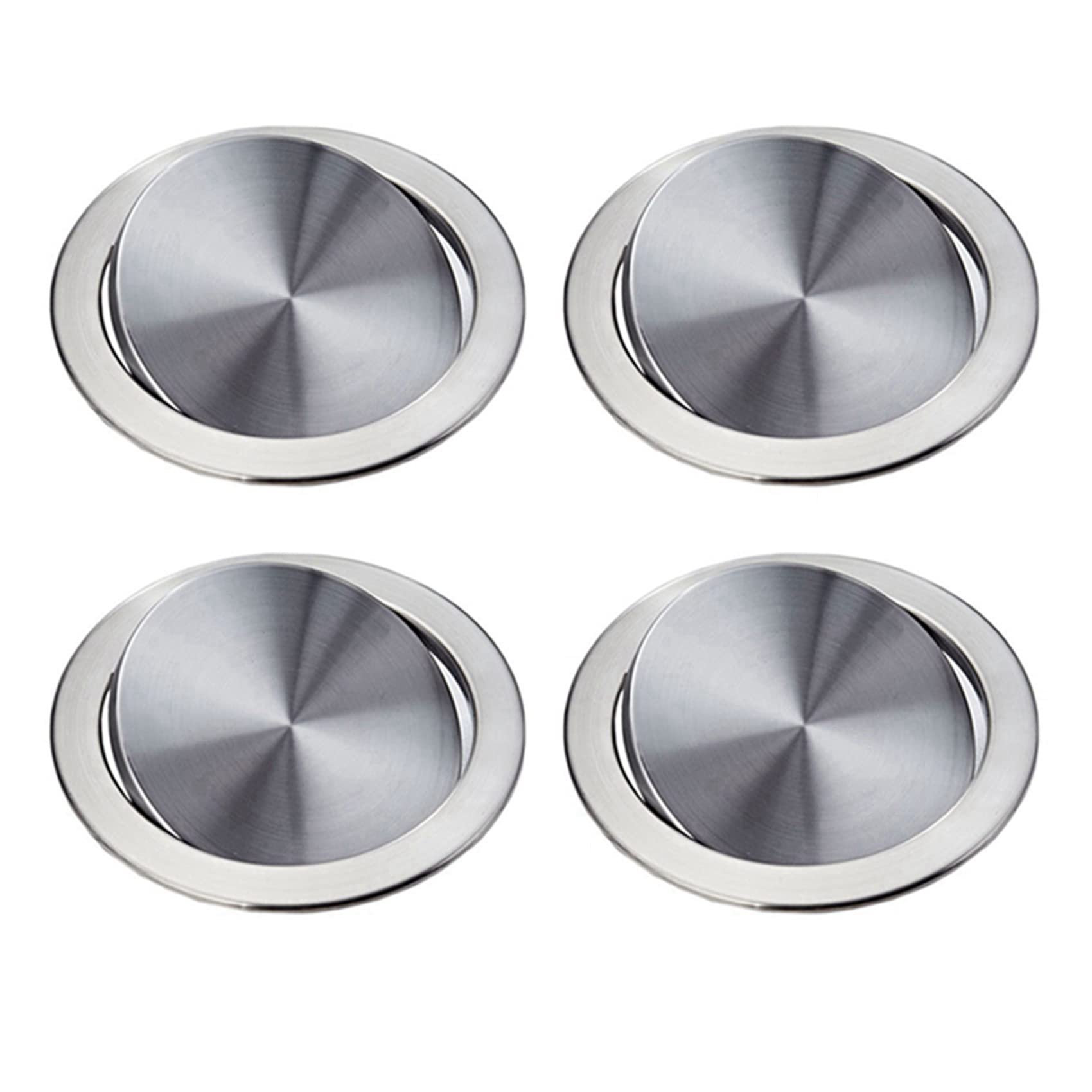 Hndhbfgrt 4X Garbage Flap Lid Trash Bin Cover Flush Built-in Balance Swing Flap Garbage Lid for Kitchen Counter Top C
