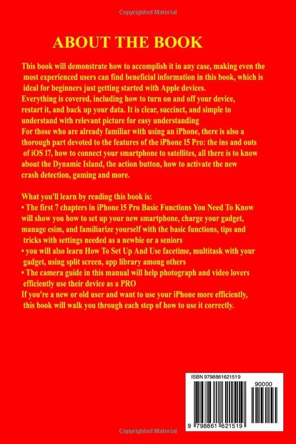 Vista 2 de IPHONE 15 PRO USER GUIDE Detailed Manual with Comprehensive Illustrations on How to Setup & Use the iPhone 15Pro with ios 17 Tips and Tricks for