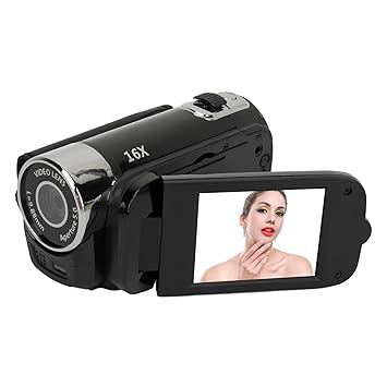 Digital Video Camera, 1080P 16MP Digital Video Camera with 2.4 Inch Rotating Screen, 16X Zoom Video Recorder Camcorder with Fill Light for Vlogging,