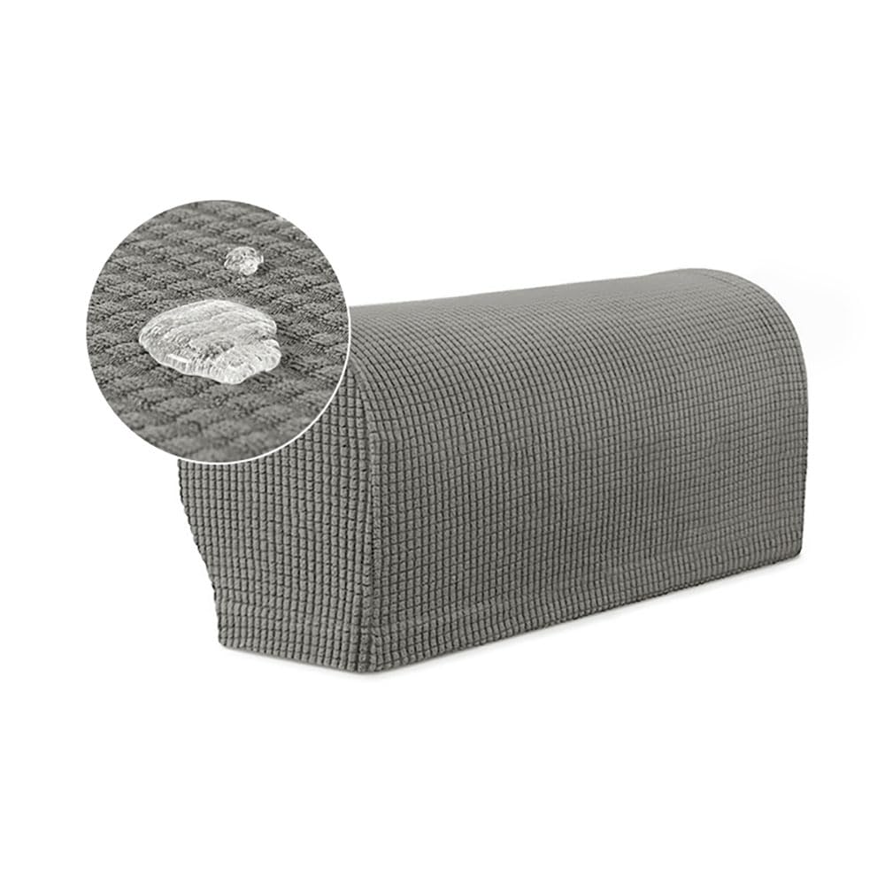 FANSU Housses D'accoudoirs Faux Cuir Extensible - Lot De 2 Pour