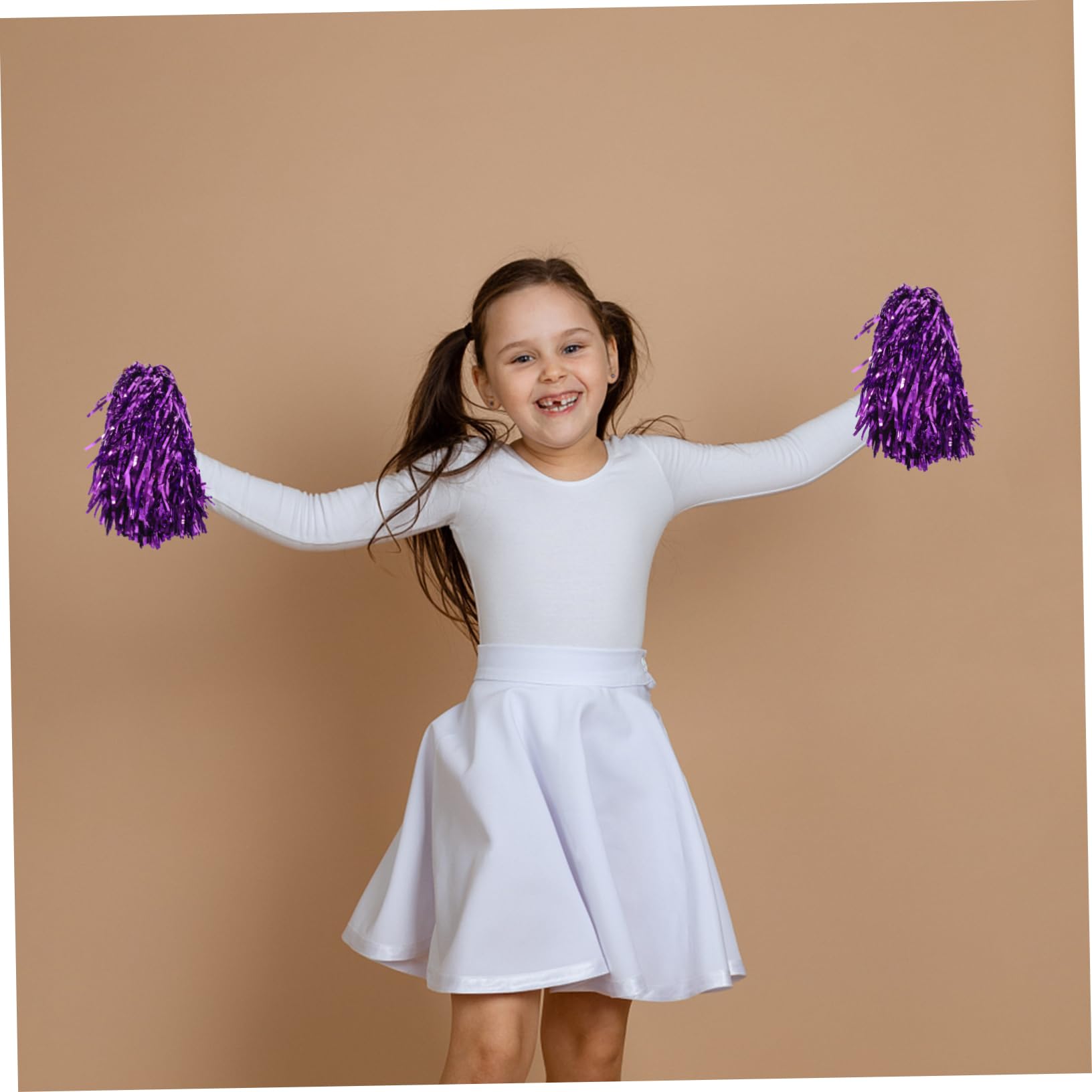 Pompons de Cheerleading en Pvc 16 Pièces pour Chorégraphie et Compétition
