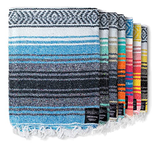Mexican Yoga Blanket (Sky Blue)