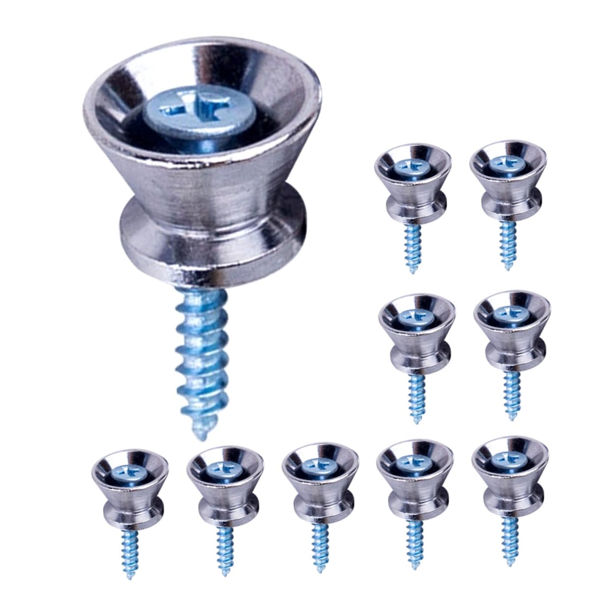 SUPVOX Guitar Strap Button Set 10pcs Guitar Strap Nails Guitar Hardware Strap Locks for Electric Guitar Secure Fit