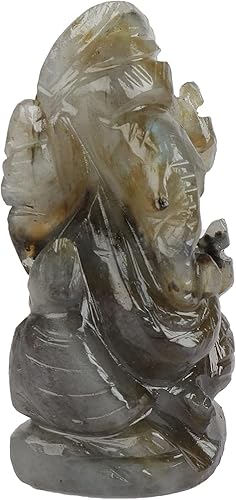 Miniatura 3 de gemhub Estatua de estatua de Ganesha aprox. 154 quilates de labradorita estatua
