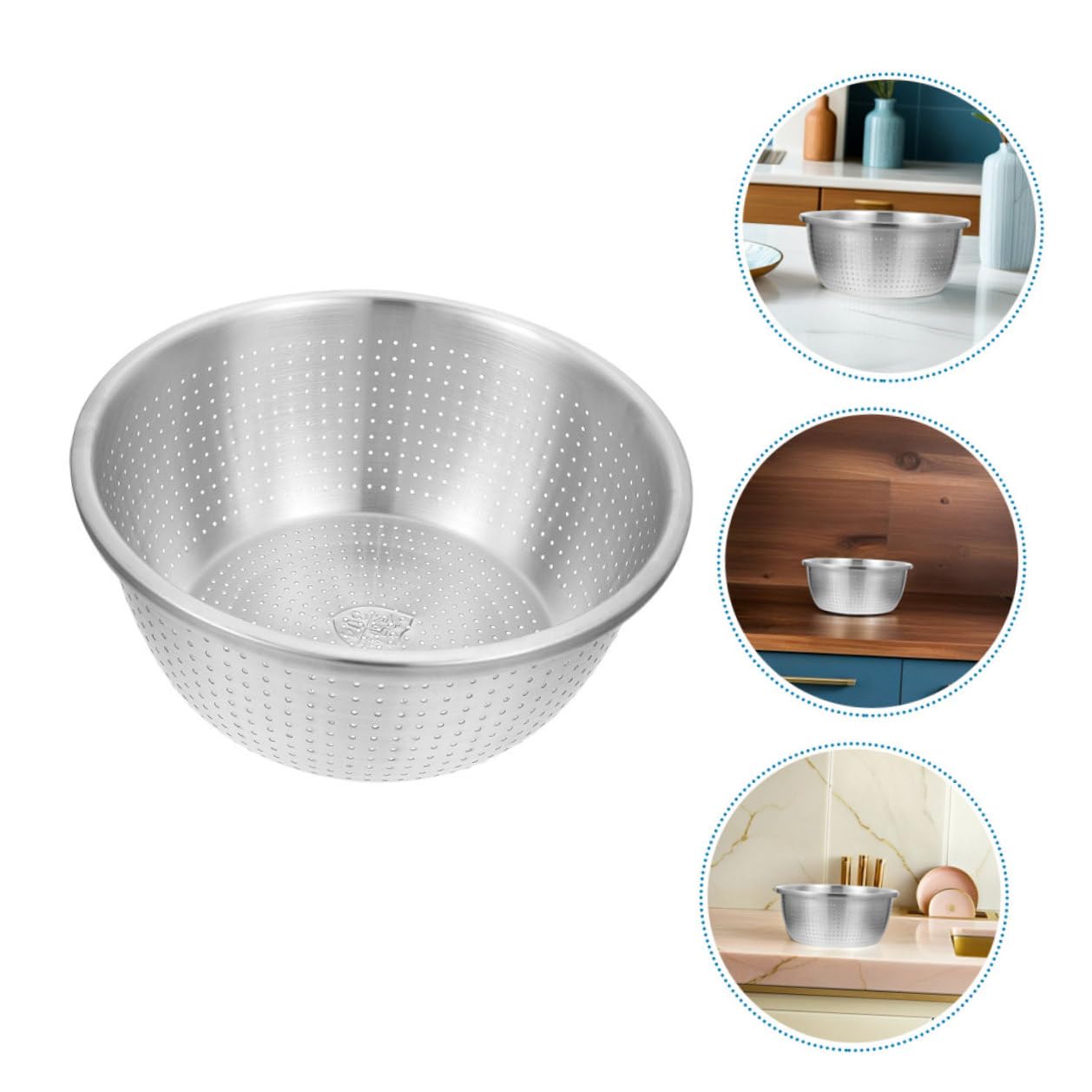 Colapasta in Acciaio Inox da 26cm, Ciotola Tonda Robusta
