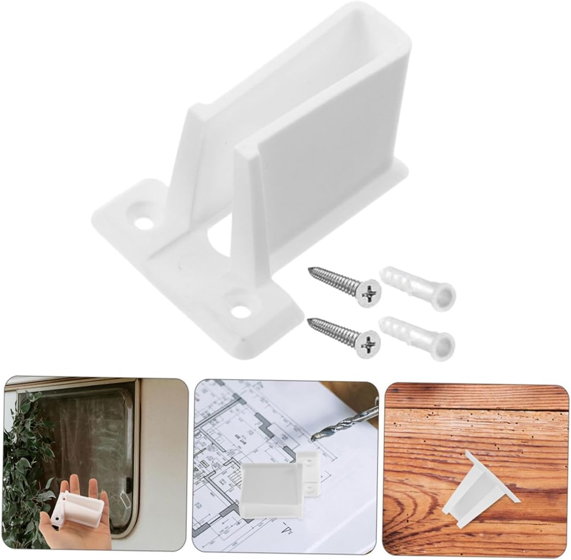 20pcs Wall Mount Shelf Brackets for Rv Window Rods Durable Plastic Fasteners with Screws for Closet and Cabinet Storage Versatile Wire Shelf Support