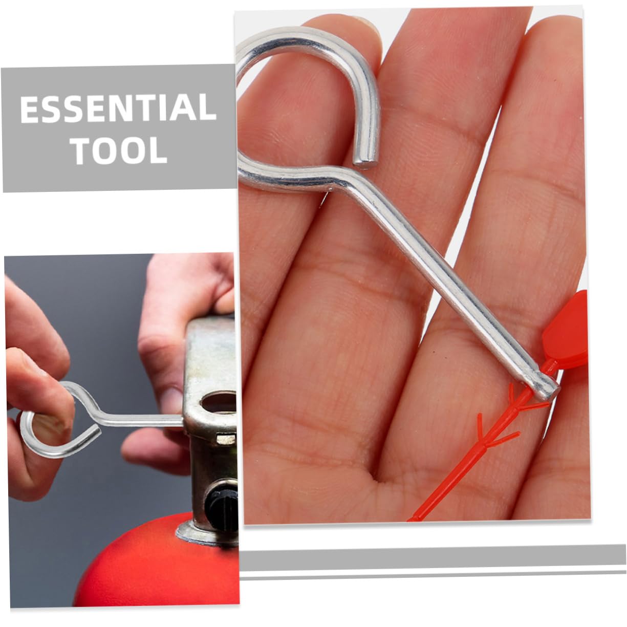 Veemoon 1 Set Fire Extinguisher Latch Maintenance Pins Fire Extinguisher Safety Pin Fire Extinguisher Replacement Pins Fire Extinguisher Part Fire Equipment Tool Mounts Red Plastic