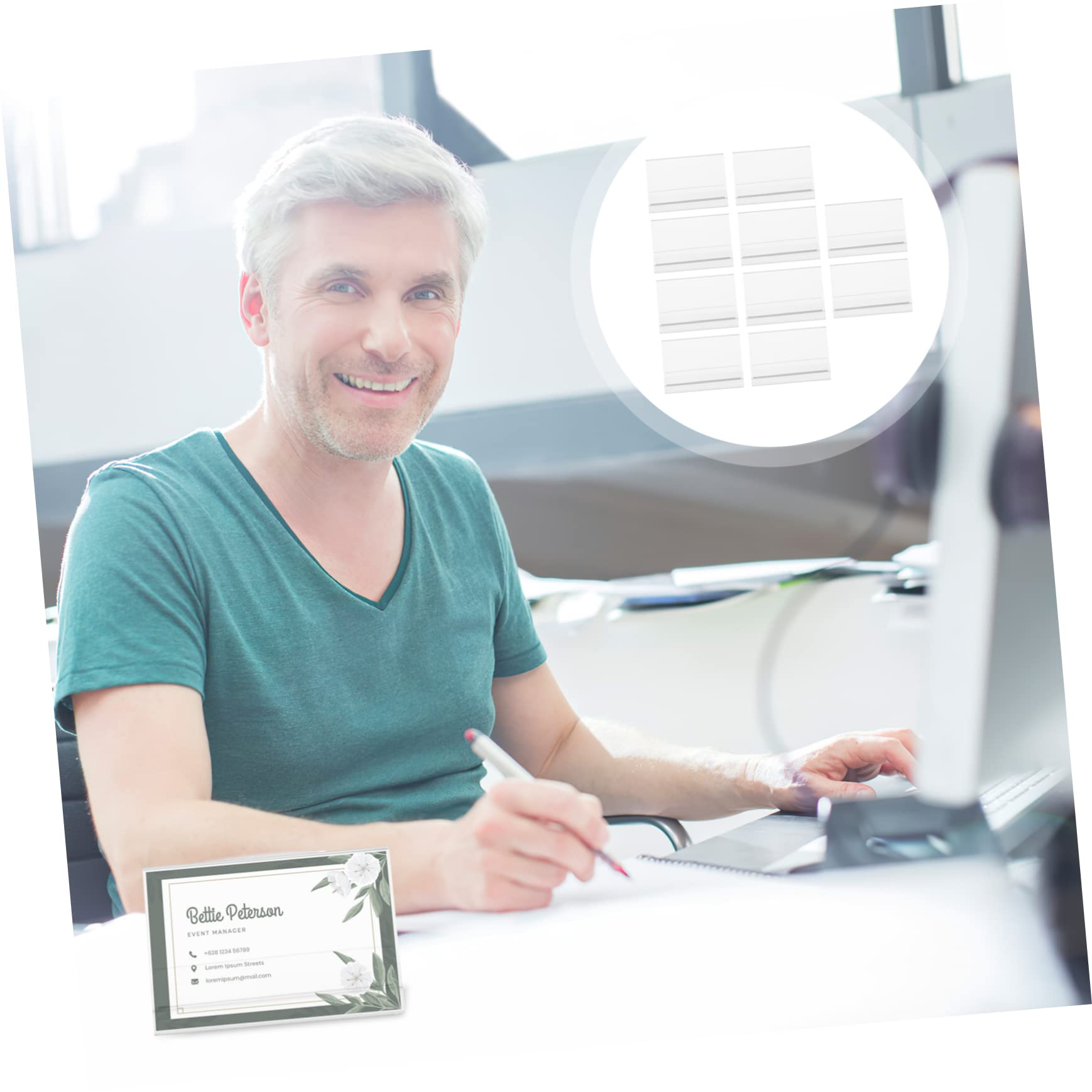 HOMSFOU 4 Sätze Teiliges Acryl Namensschild V Förmiger Tischaufsteller Für Konferenzen Und Veranstaltungen Doppelseitige Präsentation Für Meetings Restaurants Und Hotels 10 Stück * 4