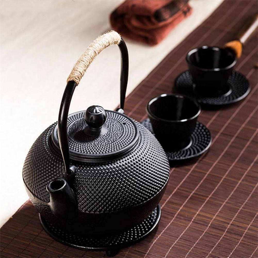 Home Induzione Stufa Addensare Ferro Teiera Infusore in Acciaio Inox Teiera in Ghisa Bollitore per Acqua Bollente tè Oolong-1200ml