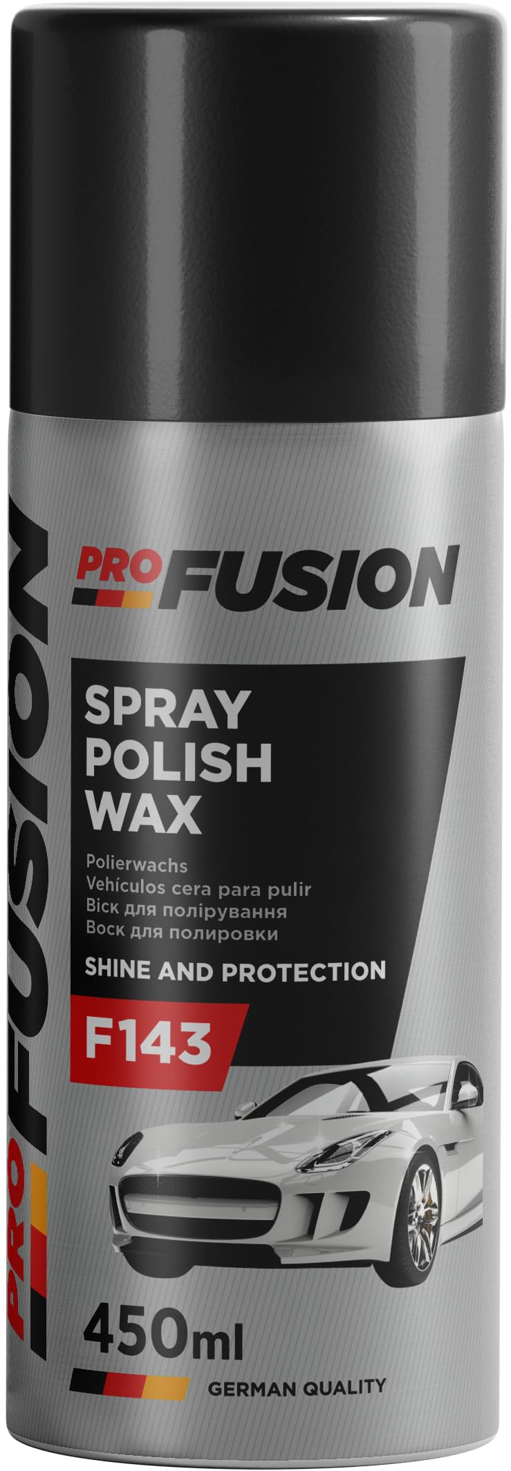 ProFusion Cera Rápida en Spray para Coches Carnauba - Brillo y Protección - Abrillantador Coche - F143 Polish Wax 450 ml (12)