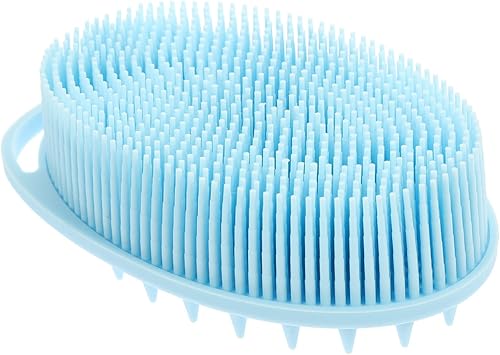 Miniatura 1 de Vaguelly Sensory Brush with Soft Silicone Bristles for Bath Dual Sided Body Scrubber with Hanging Hook Gentle Exfoliating and Sensory Training Safe