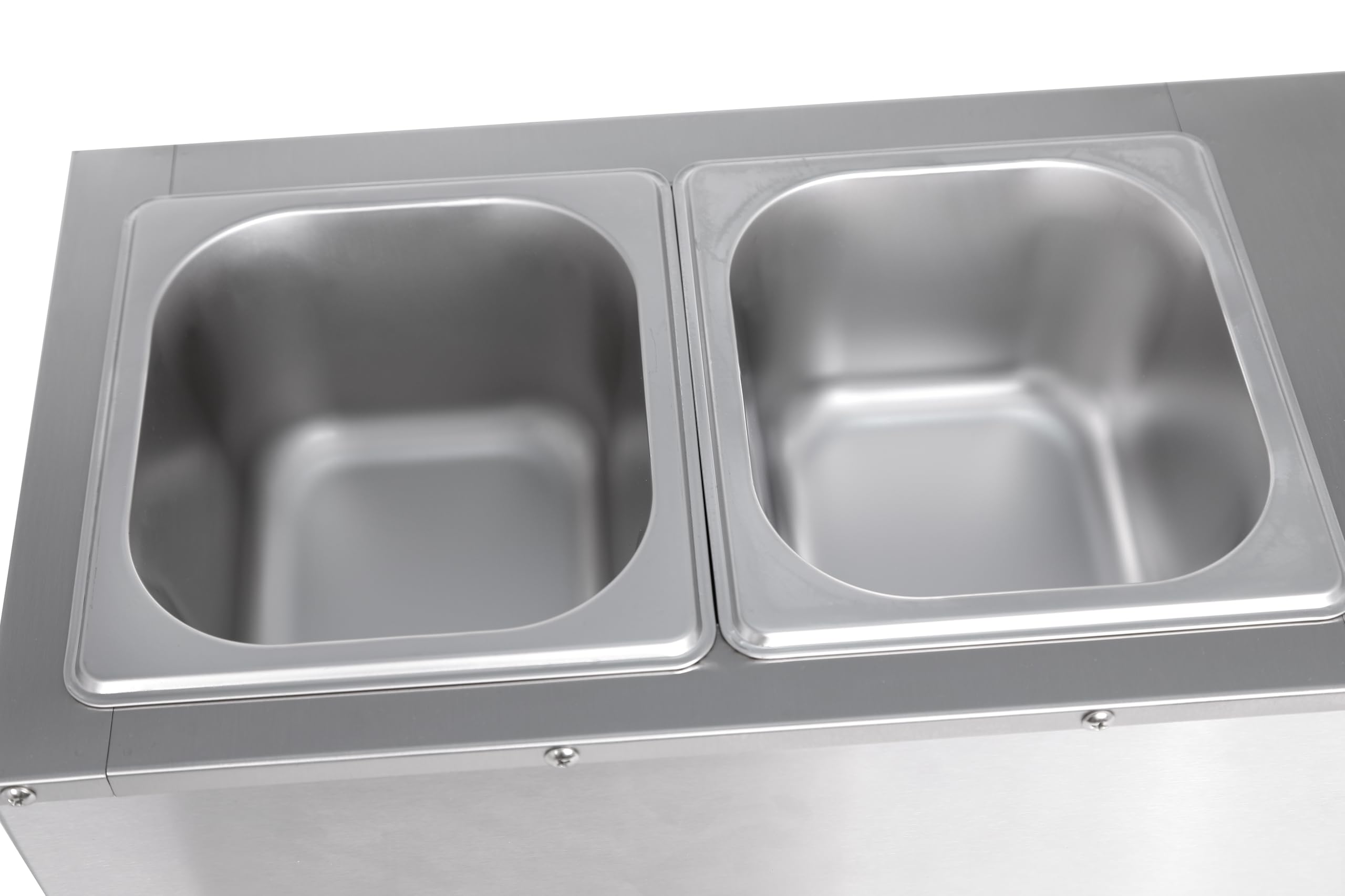 Hakka Tempéreuse à Chocolat, 1060W Fondoir à Chocolat Commercial avec Température Réglable 30~85℃, 2x1/6 GN Pans, Machine à Fondre et Chauffer le Chocolat Économe en Énergie pour Boulangerie/Café/Rest