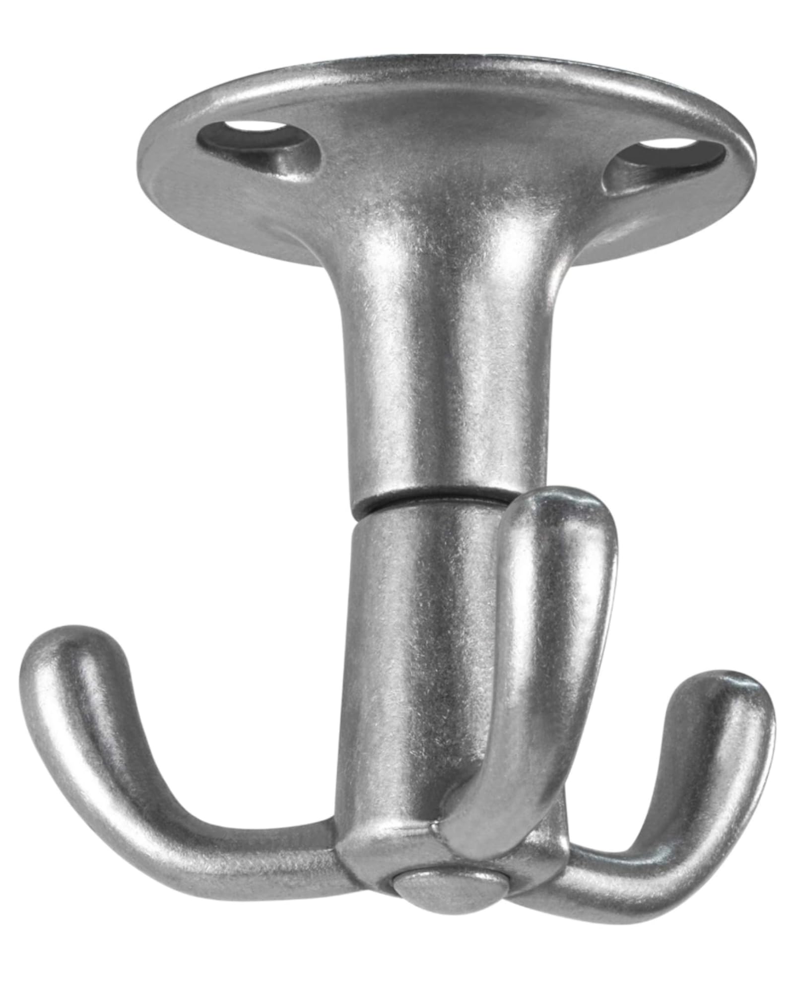 Gedotec Chrome-Plated Aluminum Coat Hook Triple For Coat Rack - Pegasi | Swivel Hook Kitchen & Wardrobe | Polished Chrome | Aluminum | 1 Piece - Under-Cabinet Or Ceiling Mounting