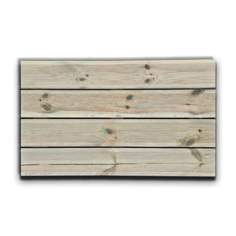 Plataforma de ducha antideslizante de madera 100 x 60 cm, de pino impregnado, grosor 5 cm