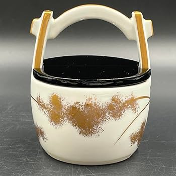 Amazon.co.jp: 414 手塚祥堂色絵手桶茶入 検 花絵金彩人気作家蓋