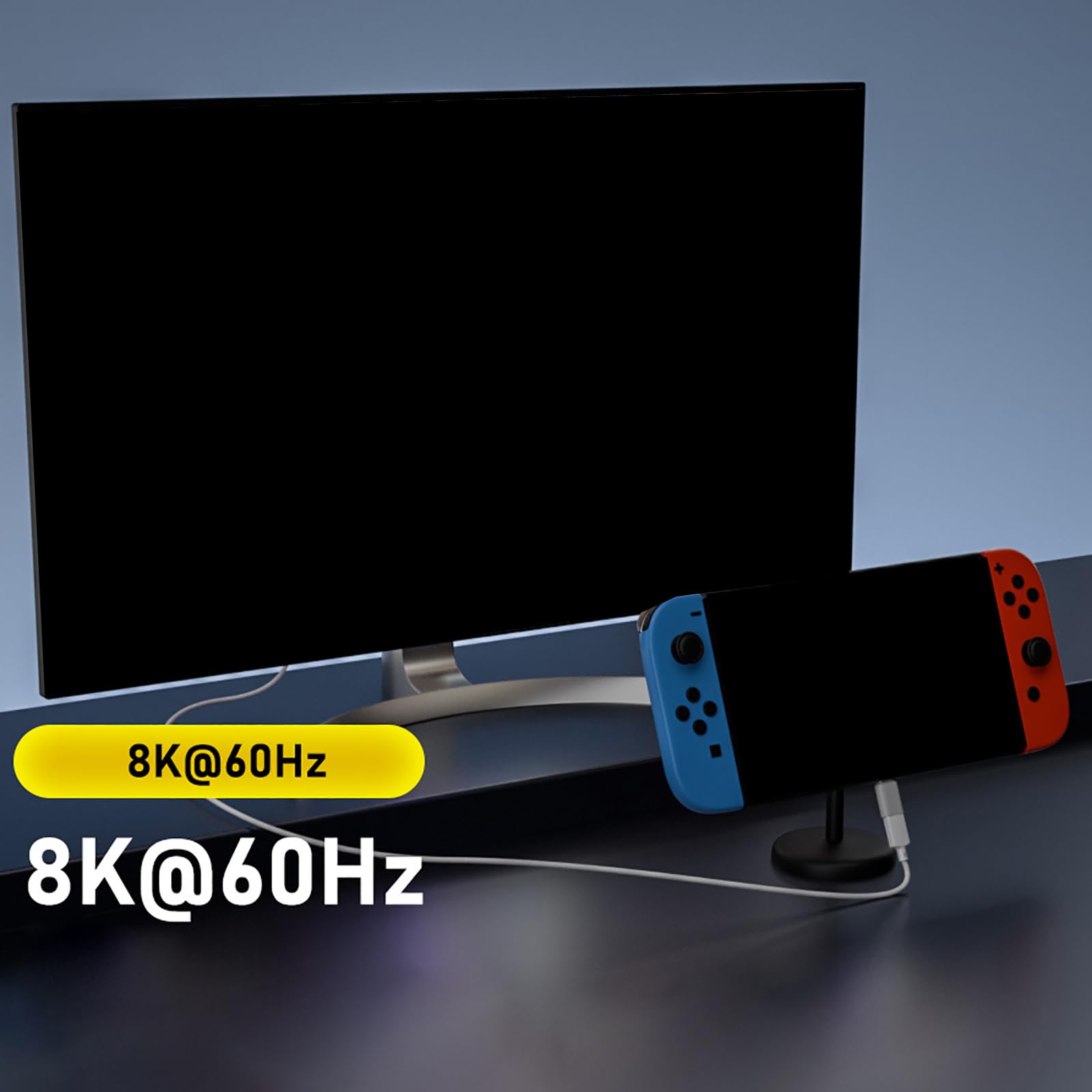 QMQJIA UsbC Type C Adapter 140W 40G Male Female Converter Video with 8K60hz Resolution