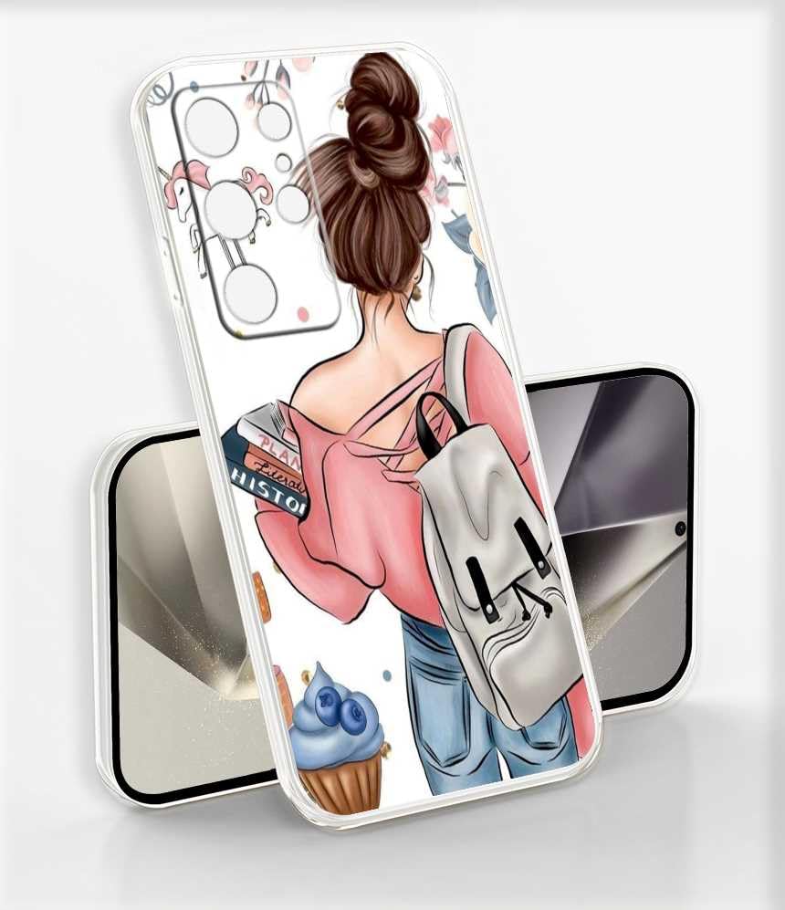 Emazing Vibey Printed Transparent Designer Phone Case & Mobile Case Clear,Slim & Shockproof Back Cover for Samsung Galaxy S24 Ultra 5G - Messy Missy