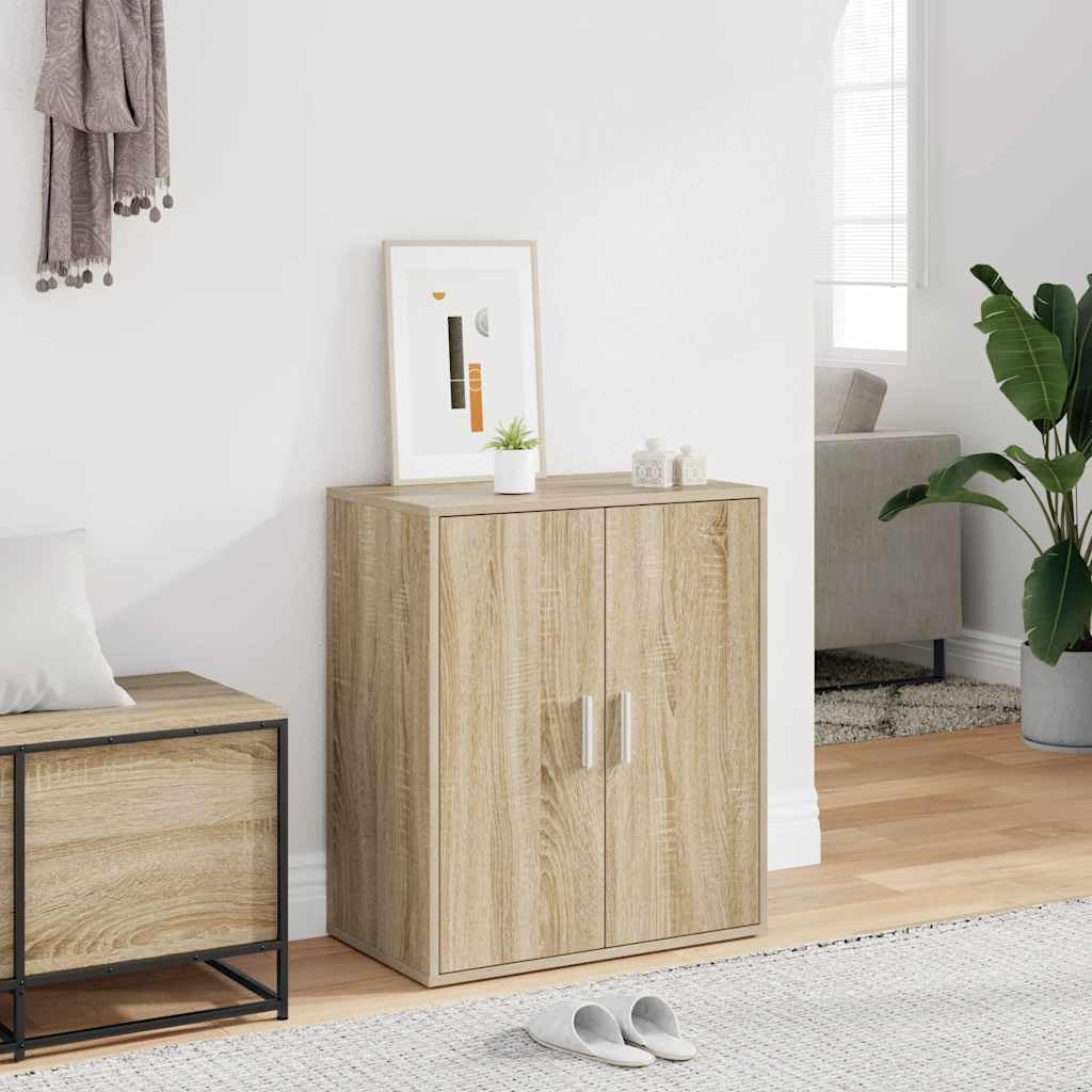 Armoire à chaussures chêne Sonoma fini le désordre au sol meuble entrée 60x35x70 cm
