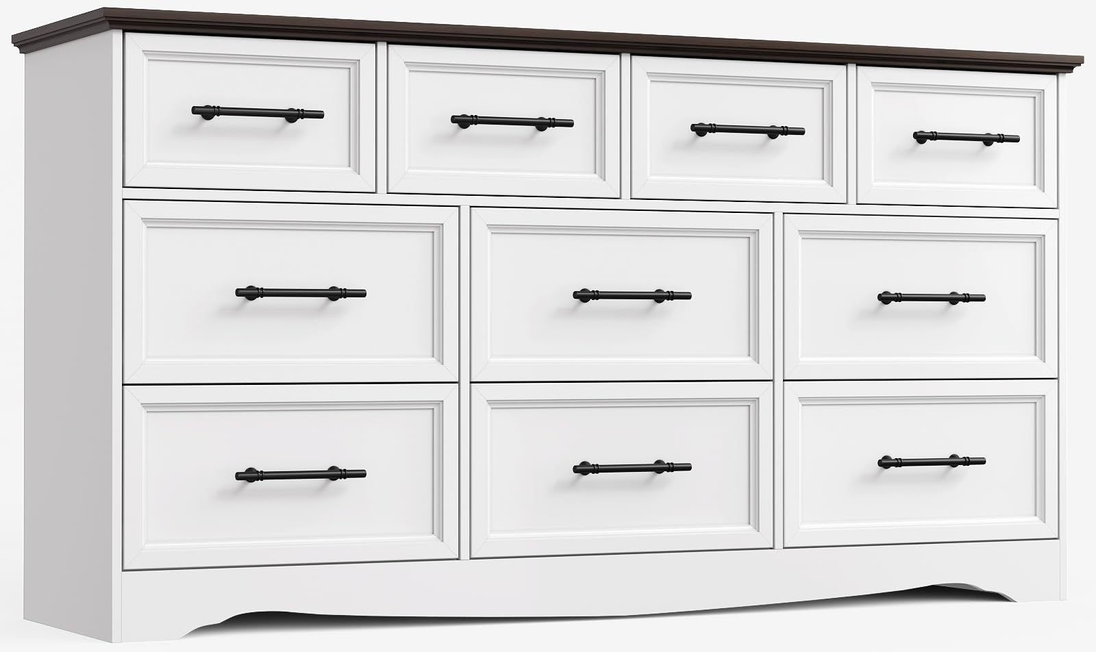 YANSNWO White 10 Drawer Dresser