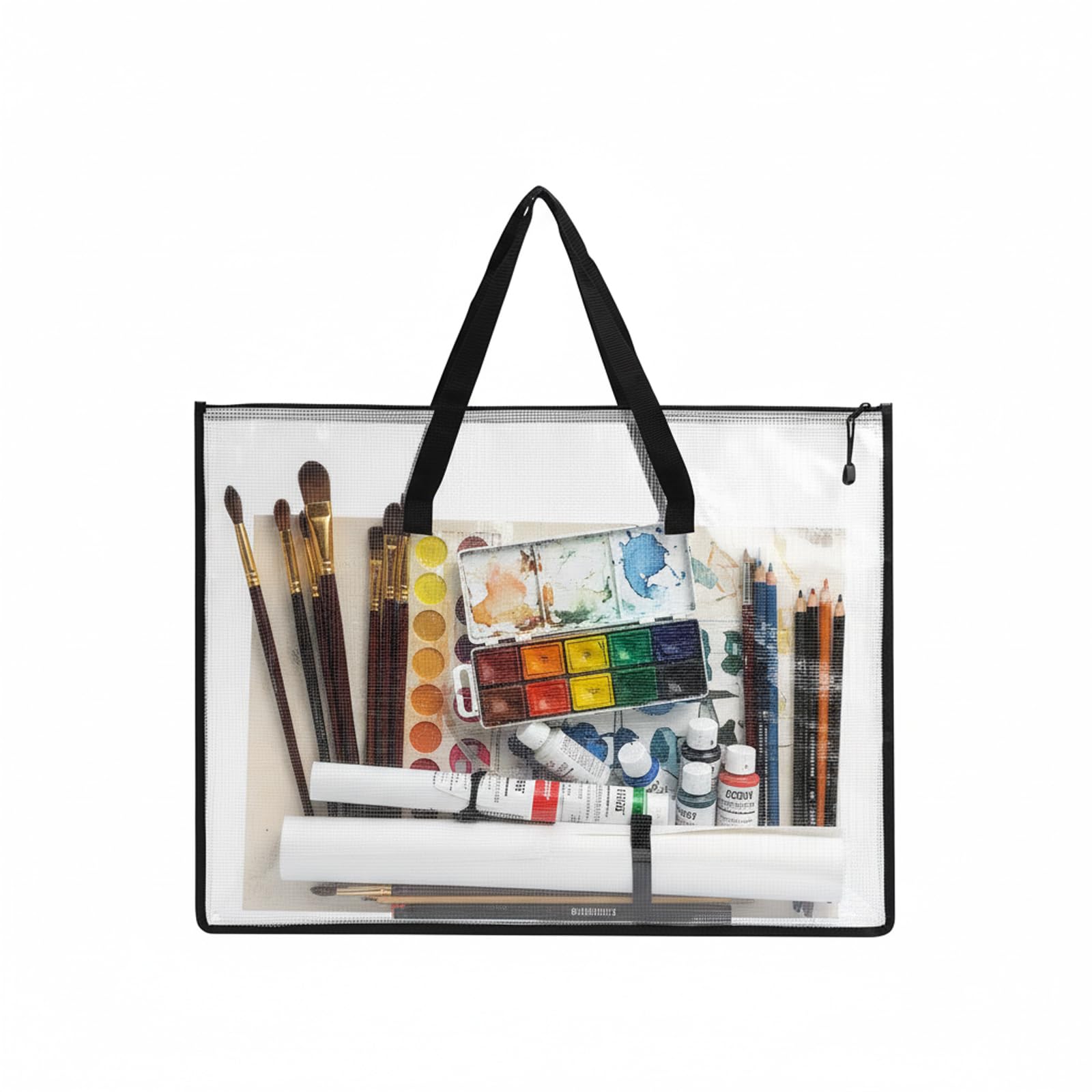 BaiDrivora Art Folder 25x19 Inch, Waterproof Clear Portfolio Case