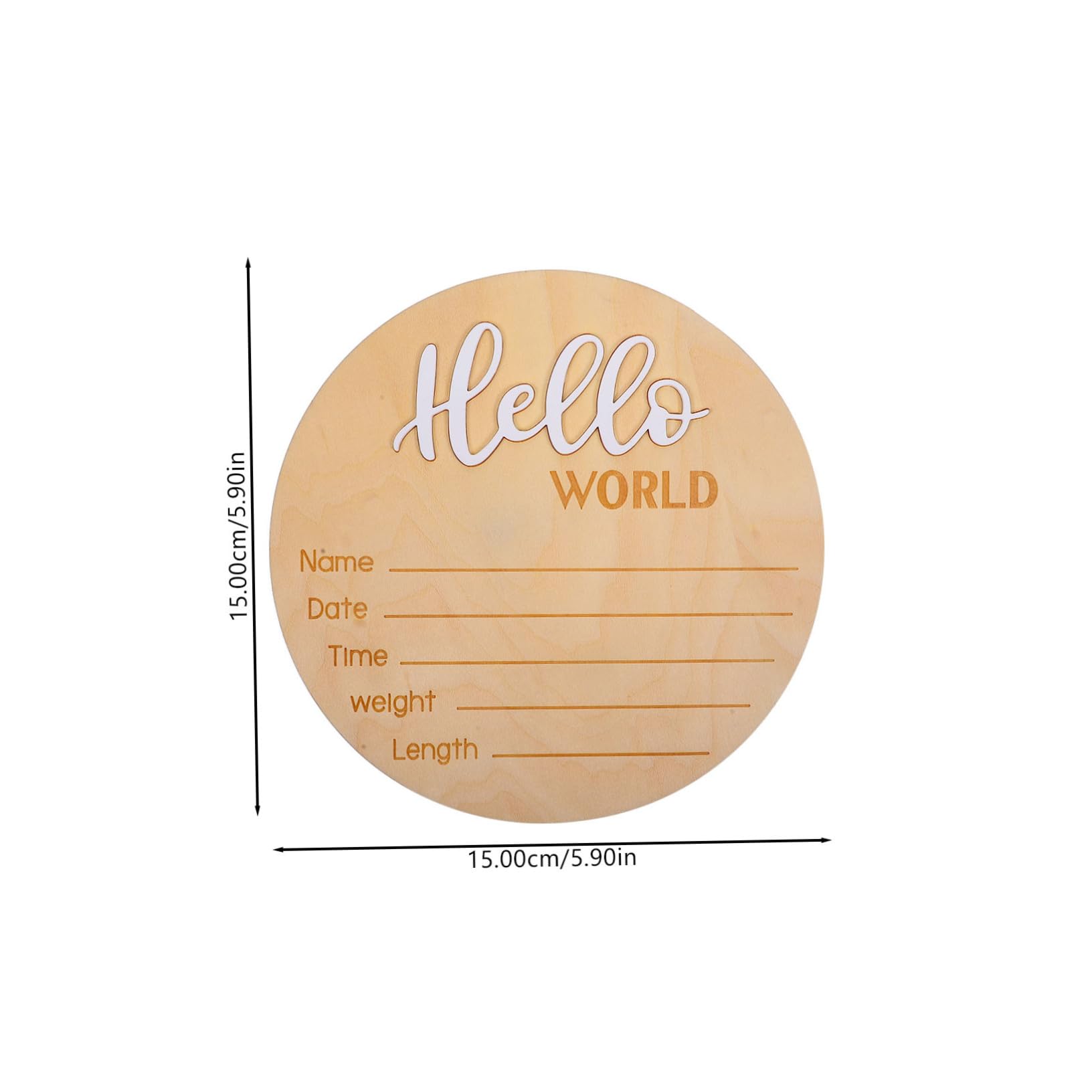 VICASKY Baby Shower Essential Wooden Newborn Sign Birth Announcement Photo Prop Dec