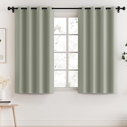 H.VERSAILTEX - Cortinas con 100% de opacidad para dormitorios, salas de estar, con aislamiento completo de luz y calor, con forro negro, set de 2 disponible en Yaxa Peru