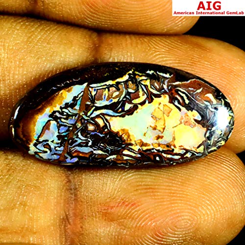 Opale de Koroit 10,58 ct certifiée authentique contre les contrefaçons de gemmes - 4