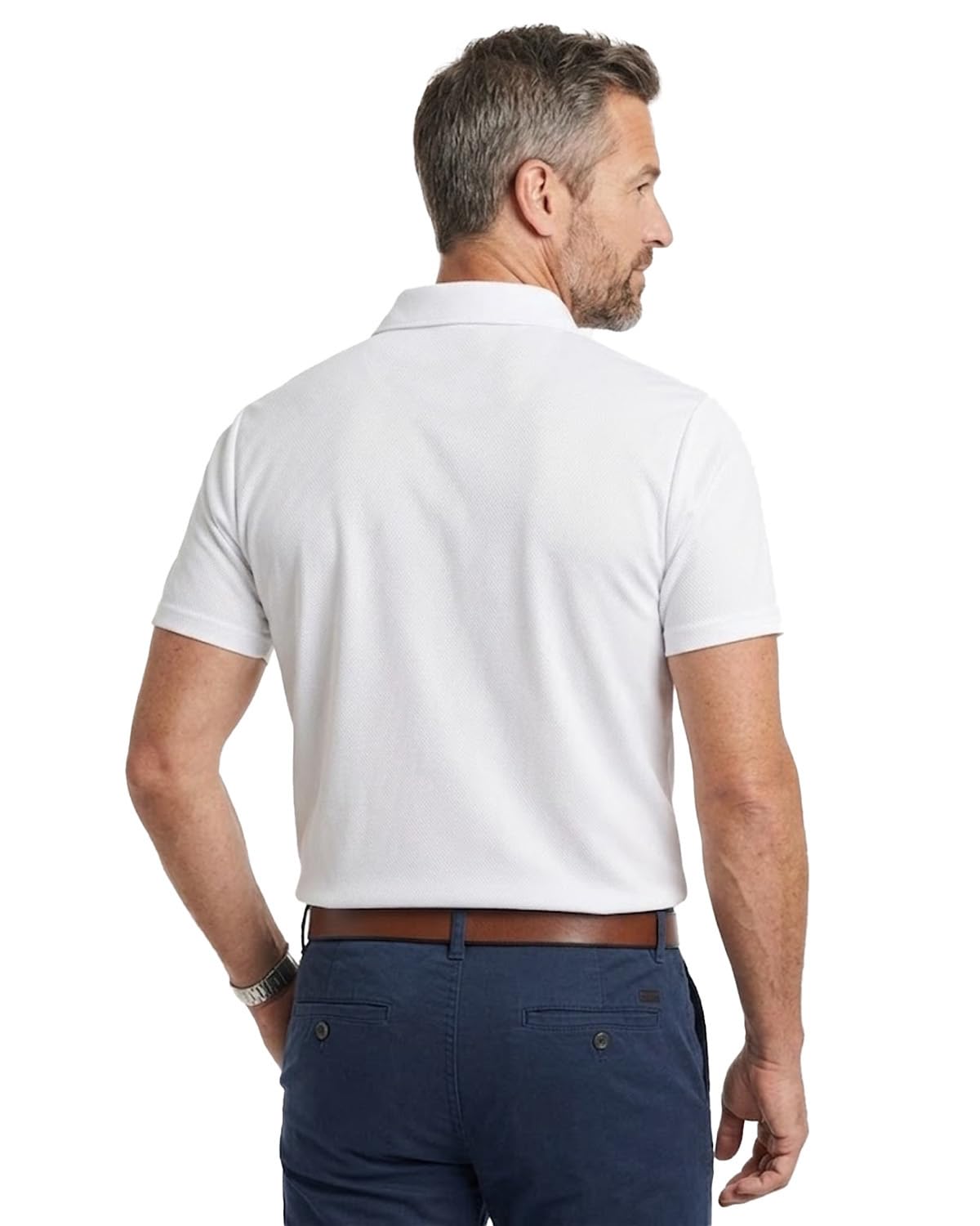 Liloak Pack de 3 Polos de Manga Corta para Hombre, Transpirables, para Oficina, Ocio, Uso Diario