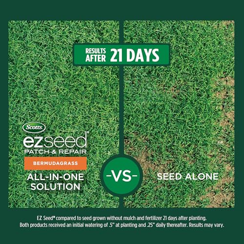 Image of Scotts EZ Seed Patch & Repair Bermudagrass, 10 lbs. | Combination Mulch, Bermudagrass Seed and Fertilizer for Repairing Bare Spots, Lawn Patch Repair, Covers Up To 225 Sq. Ft.