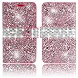 For iPhone 6S Plus Case,Vandot Diamond Shiny Glitter Sparkle Wallet Case pattern PU leather Magnetic Flip Folio Stand Shock-proof Practical Cover Skin For iPhone 6S Plus/6 Plus 5.5 inch-Bling Pink