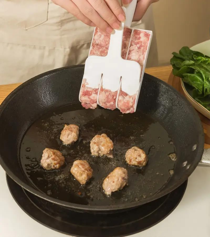 Perfect Pricee Meatball Maker,Stainless Steel Meatball Scoop Maker with Cutting Spade Portable Cheese Ball,Rice-Meat Dumplings Cake Manchurian rasgulla Maker Fish Ball Burger Meatball 1