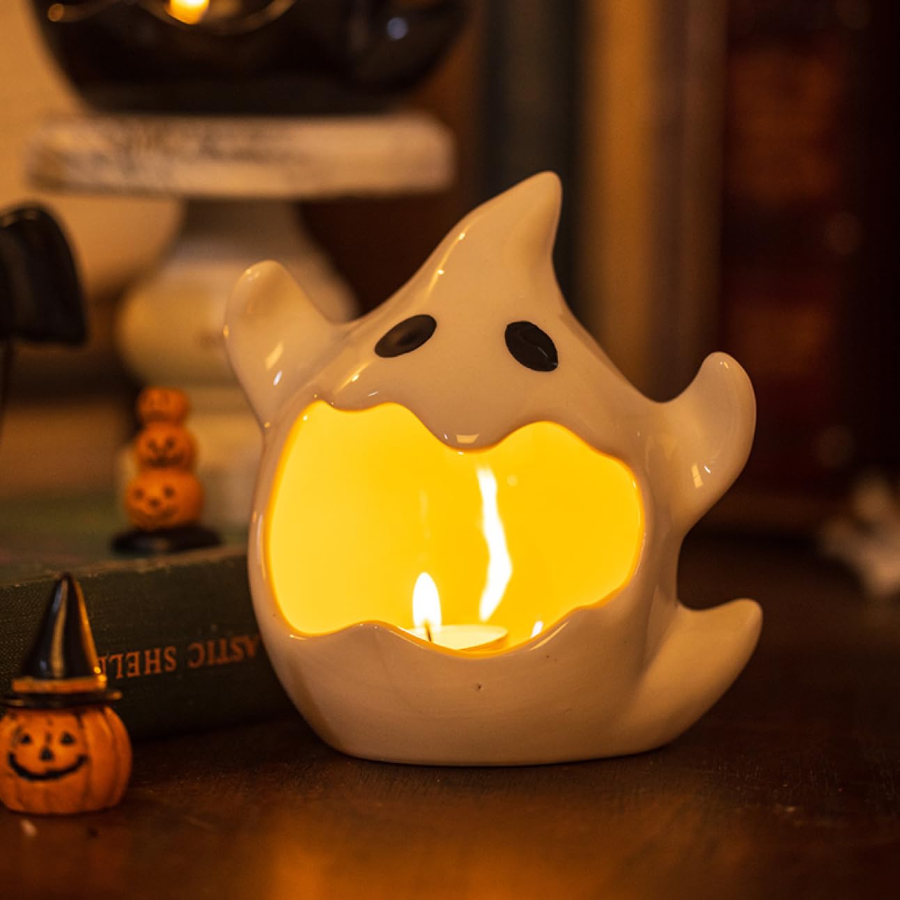 Amazon.co.jp: [dhiuebc] ハロウイン用置物 ハロウィン用幽霊 F 陶磁器