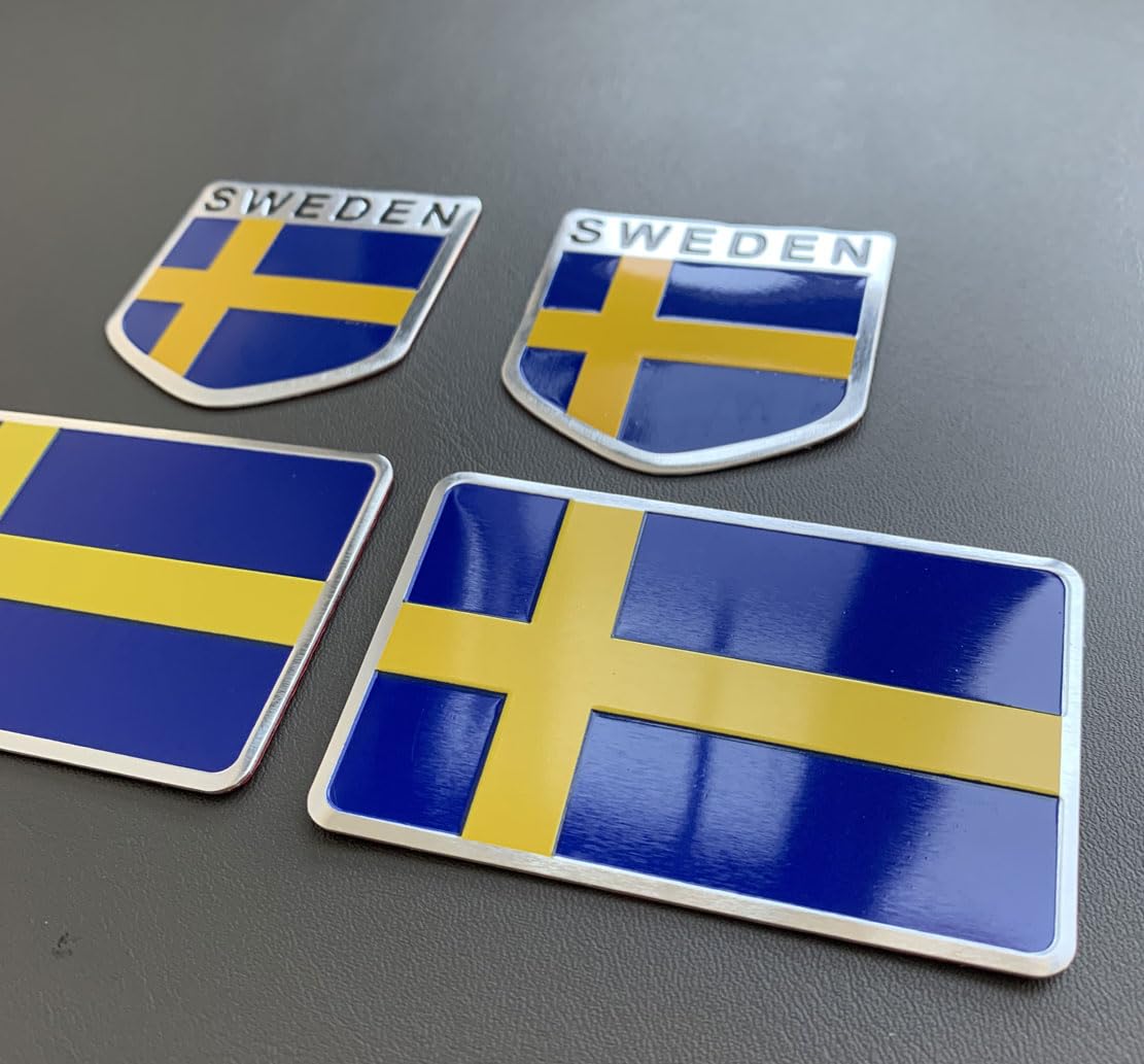 Raglio Della Mappa Della Svezia Con La Bandiera D'ondeggiamento - Foto 4