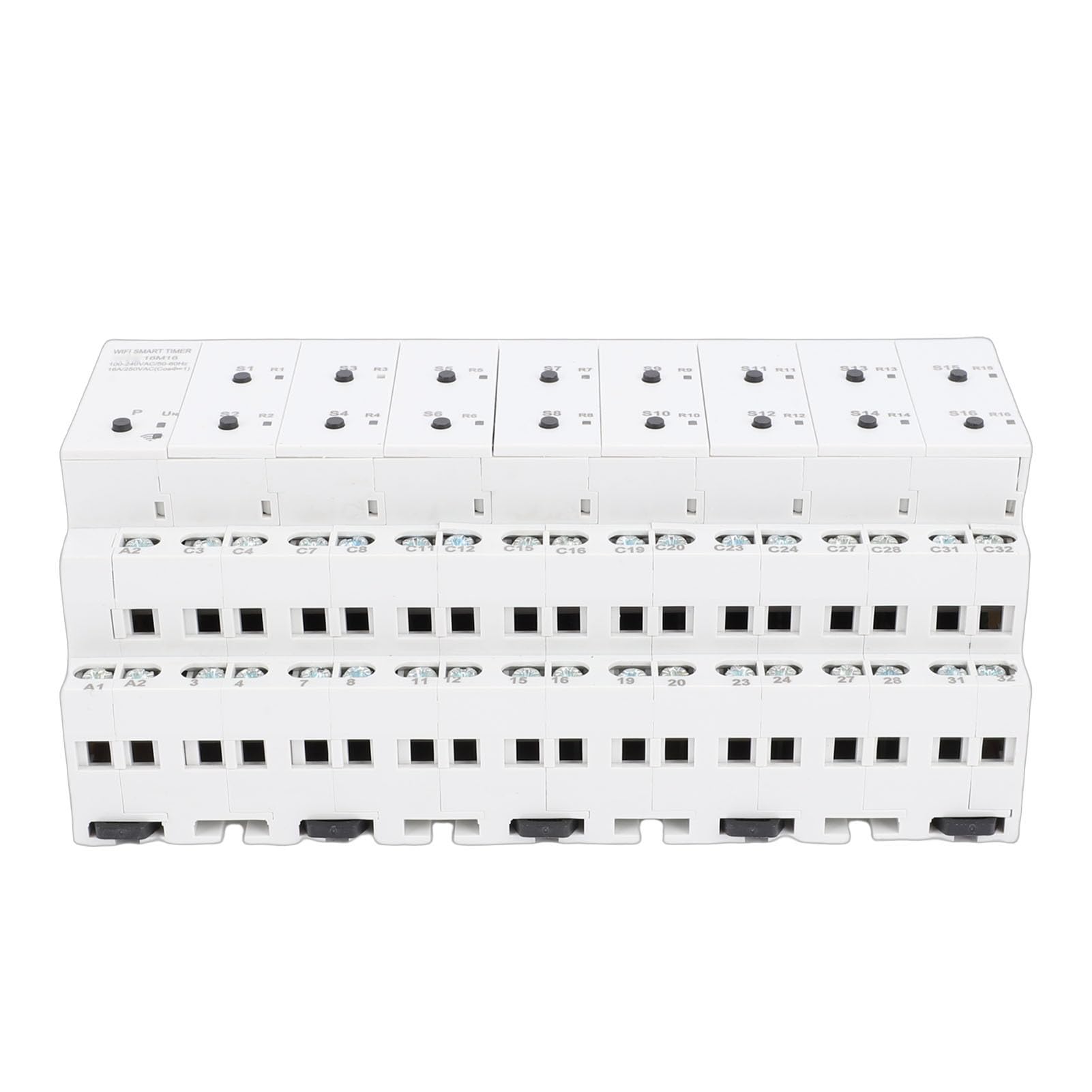 Fafeicy Minuterie WiFi Intelligente, 16 Canaux, avec Application Mobile, Contrôle Vocal de L'assistant pour Les Appareils de Bureau et de Maison
