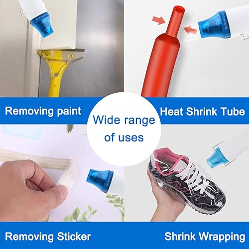 Miniatura 7 de Pistola de calor larga, 300 W, 482  (482.0 F), mini pistola de aire caliente de mano de calor rápido con protección de sobrecarga, adecuada para,