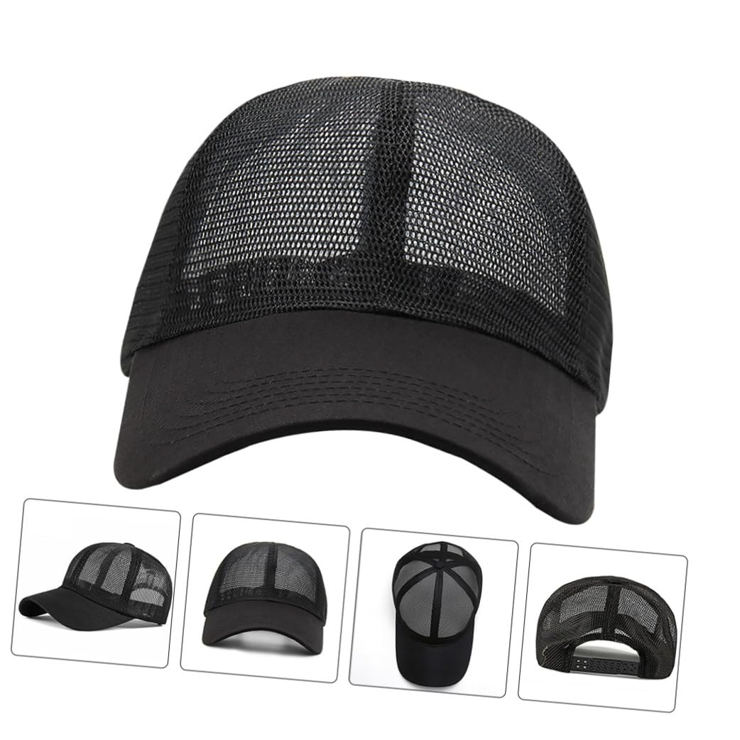 SHERCHPRY 3 Piezas Sombrero Deportivo Transpirable Unisex Gorra Béisbol Verano Protección Solar Exterior para Tenis Senderismo Camping Negro