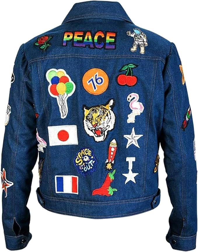 New Rocketman Blue Denim Jacket with Patches3