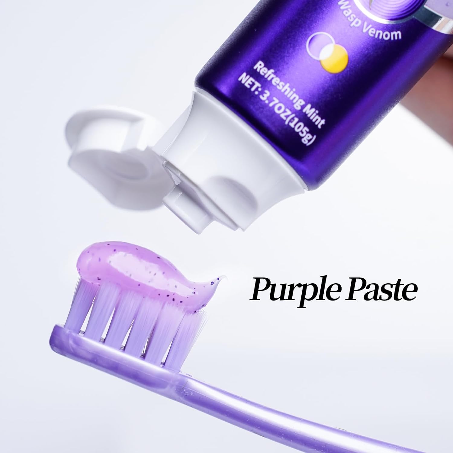 3PCS Purple Whitening Toothpaste -5.9X Tone Up| Bee Wasp Venom Toothpaste for Sensitive Teeth,Bleeding Gums,Gingivitis Treatment Repair,Plaque,Bad Breath(Fluoride Free) -150 MIN Floral Mint