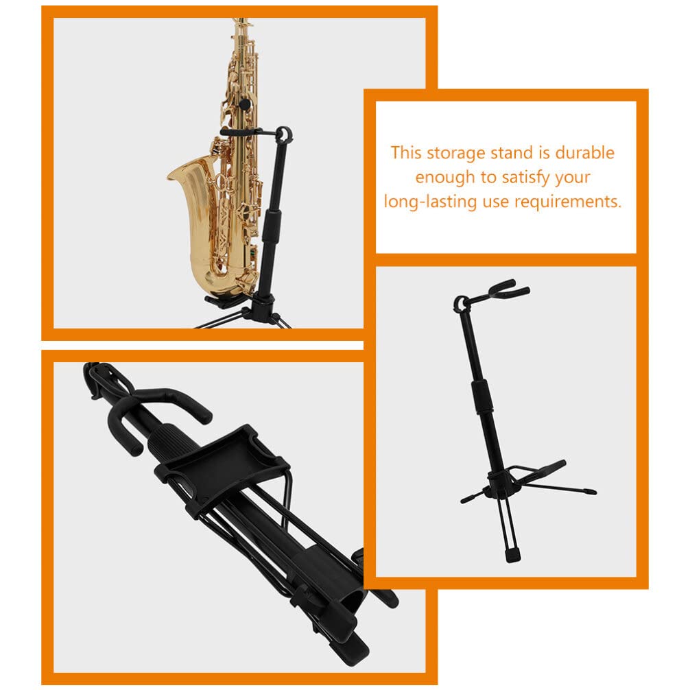 VICASKY Support Pliable pour Flûte et Clarinette, Portable, Noir, Stable | Abs et Métal, Maintien au Sol, Format Compact pour Transport, Usage Instrument de Musique