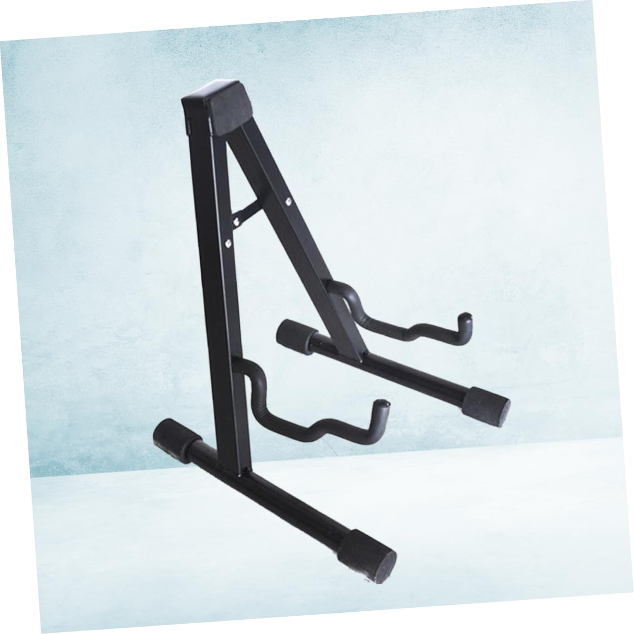 Yardwe Vertical Non Slip Guitar Stand Durable Metal a Frame Holder Lightweight Portable Support for Acoustic Electric Classical Bass Guitars Ukulele Black Finish