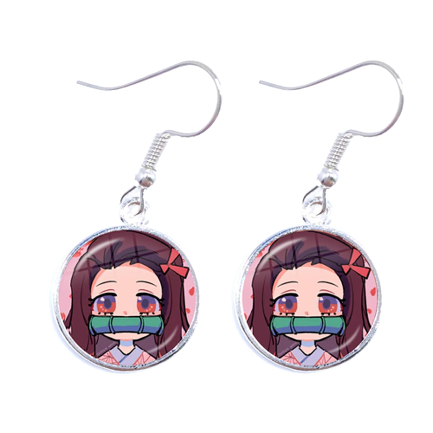 PEPIFYAcrylic Earrings Glass Dome Kamamon Tanjiro Ear Danglekimetsu No Yaiba Ear Gift Anime Jewelry Drop Earrings