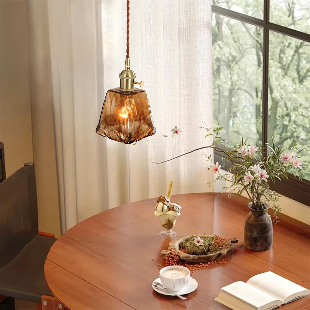 Amazon.co.jp : Cerdeco ガラス製ランプシェード レトロなぺ