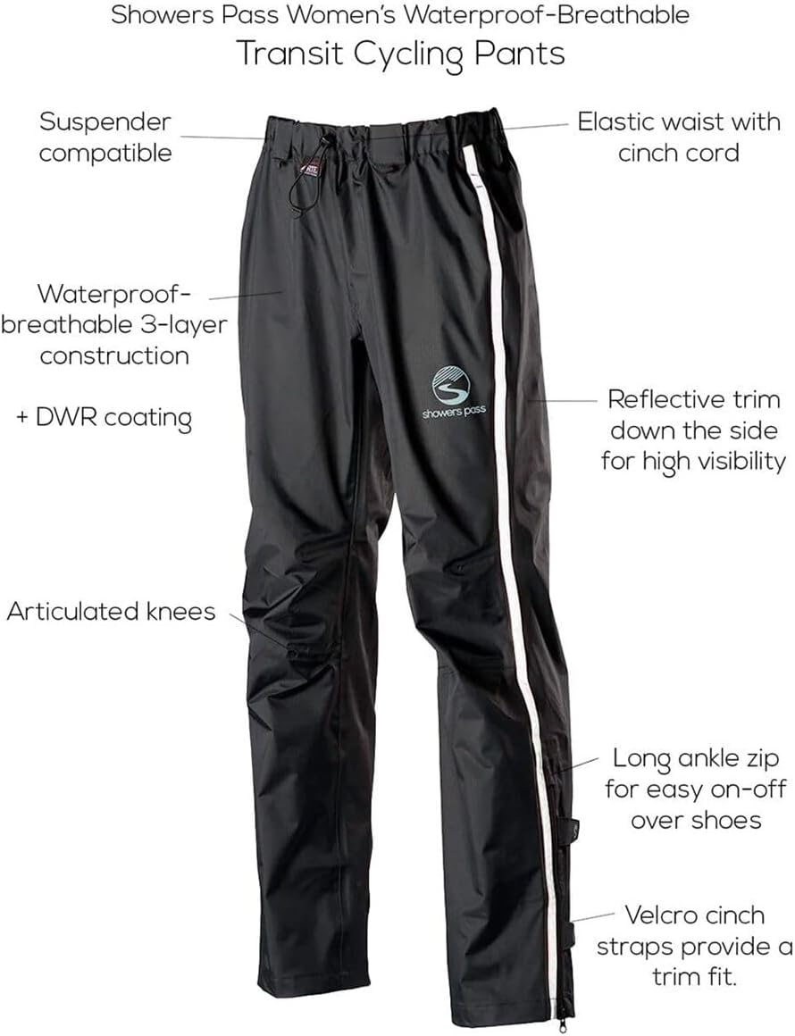 Showers Pass Women's Waterproof Breathable Transit Cycling Pant - Image 8