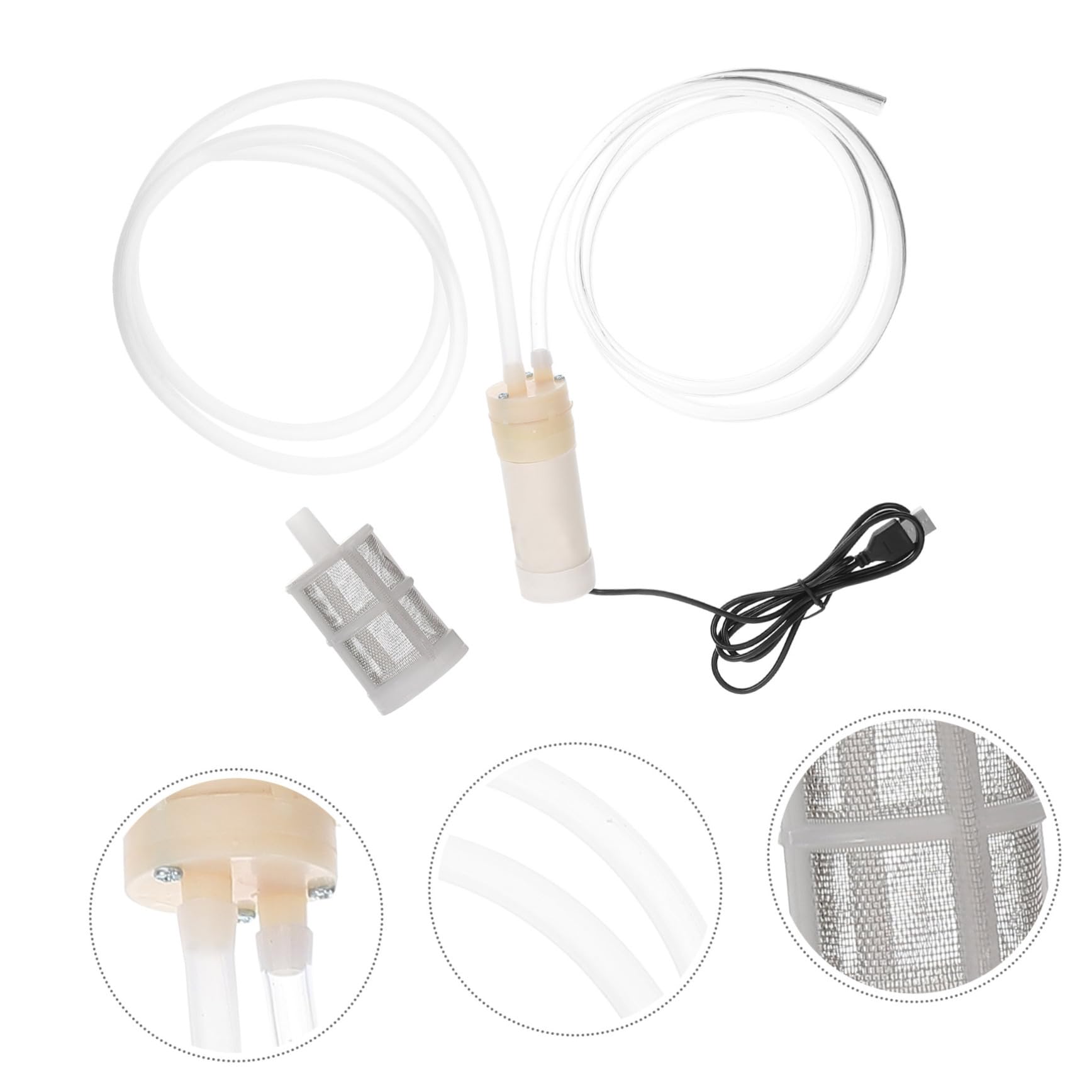 NULYLU Outdoor Fountain Water Pump Sump Pump for Balcony Portable Power Supply and Mesh Filter